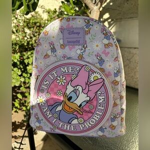 Loungefly Disney Daisy Duck Am I The Problem? Mini Backpack NWT
